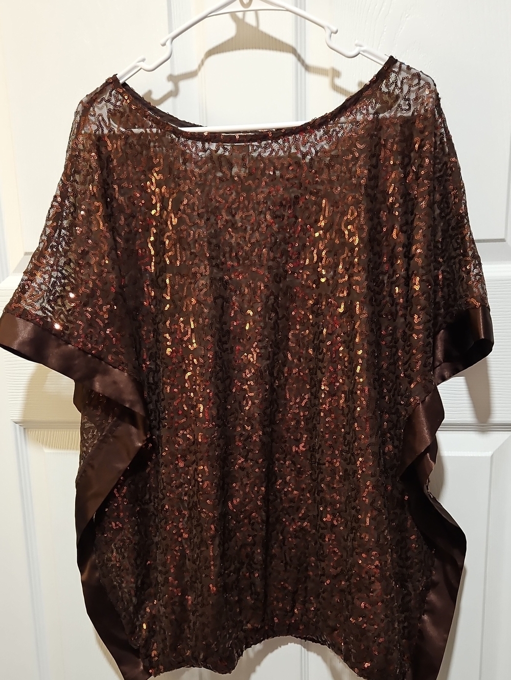 Vintage Chico's Bronze Sequin Dolman Top
